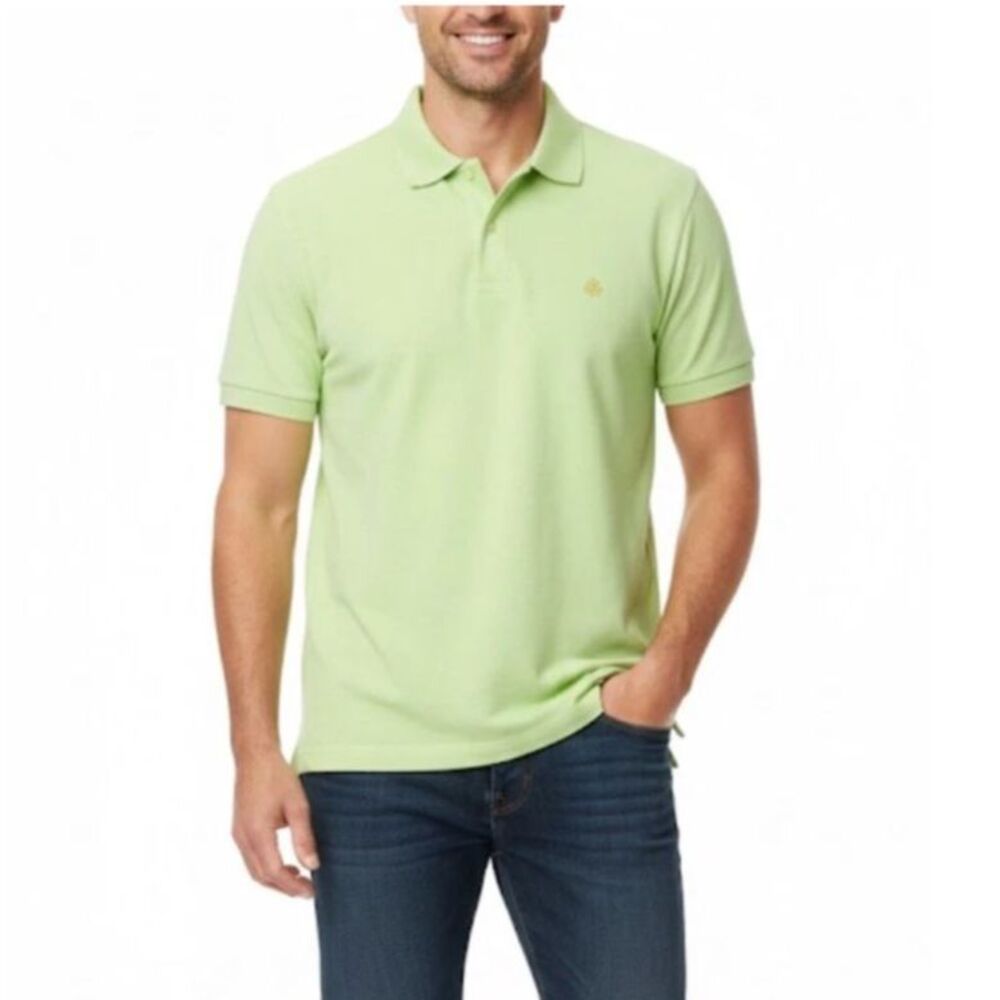 Brooks Brothers Men's Lime Green Mesh Original Fit SS Classic Polo Shirt Sz M